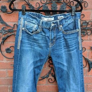 Bke Dark color depply stiched mens jeans